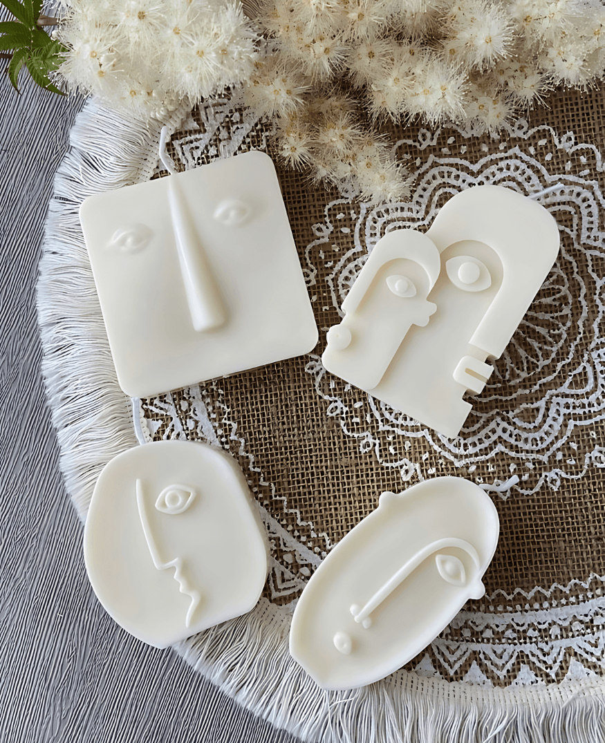 Set of 4 Faces Candles - Momabatti