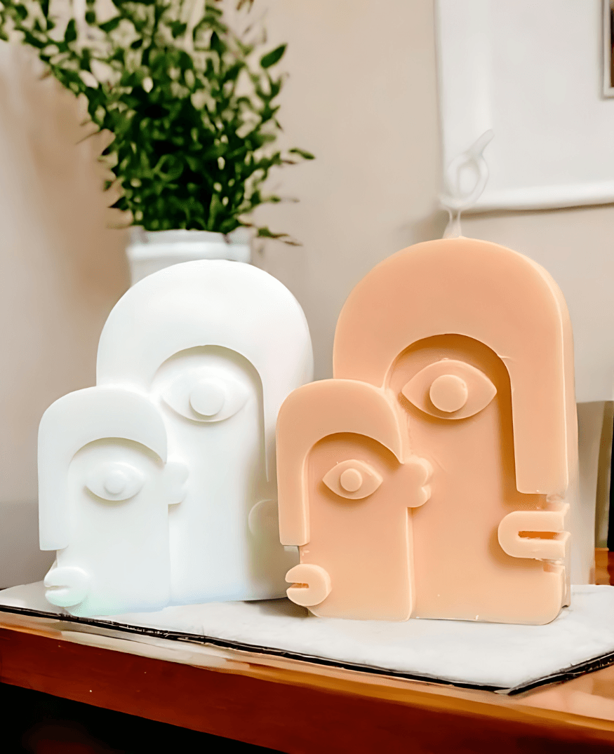 Set of 4 Faces Candles - Momabatti